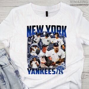New York Yankees Vintage Style Custom Graphic T Shirt Gildan Softstyle
